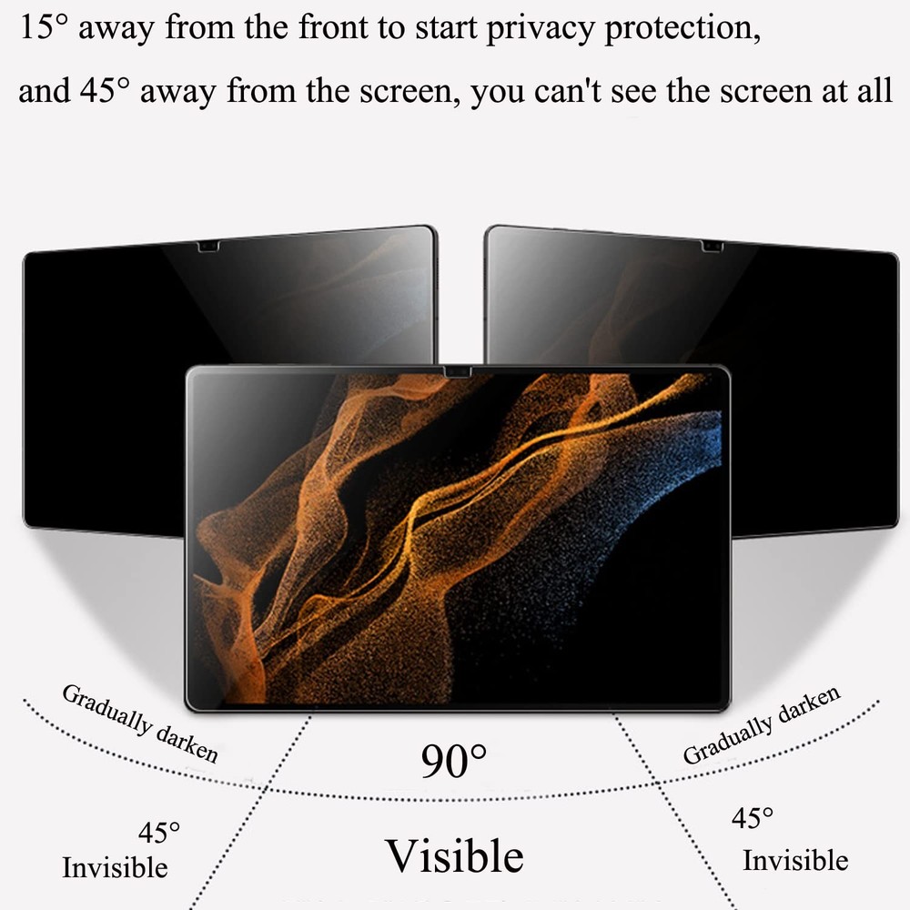 BYIUIHS [1 Pack] Privacy Screen Protector Suit for Samsung Galaxy Tab BLACK