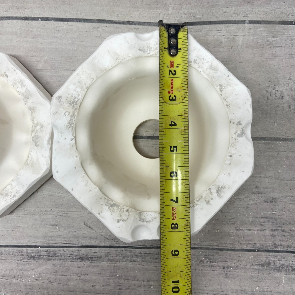 Vintage 1997 Boothe Ceramic Casting Mold LG Scallop Dip Insert Pour Solid #1312