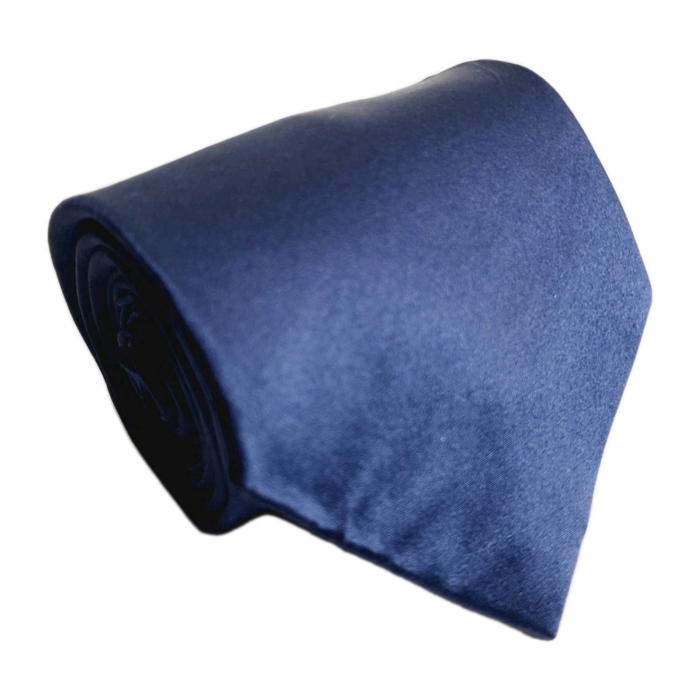 George Solid Blue Pattern Men's Silk Neck Tie 58x3.5"