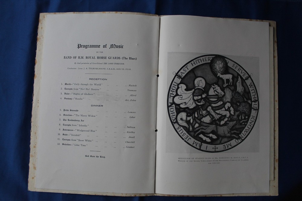 LIVERY BANQUET MENU 1938