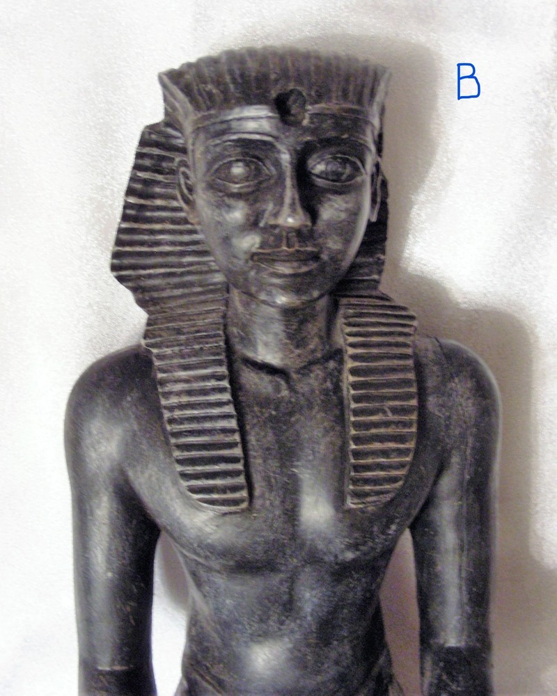 12" Egyptian King statue w/ wine pots * Pepy Pepi Phiops Nefersahor Meryre