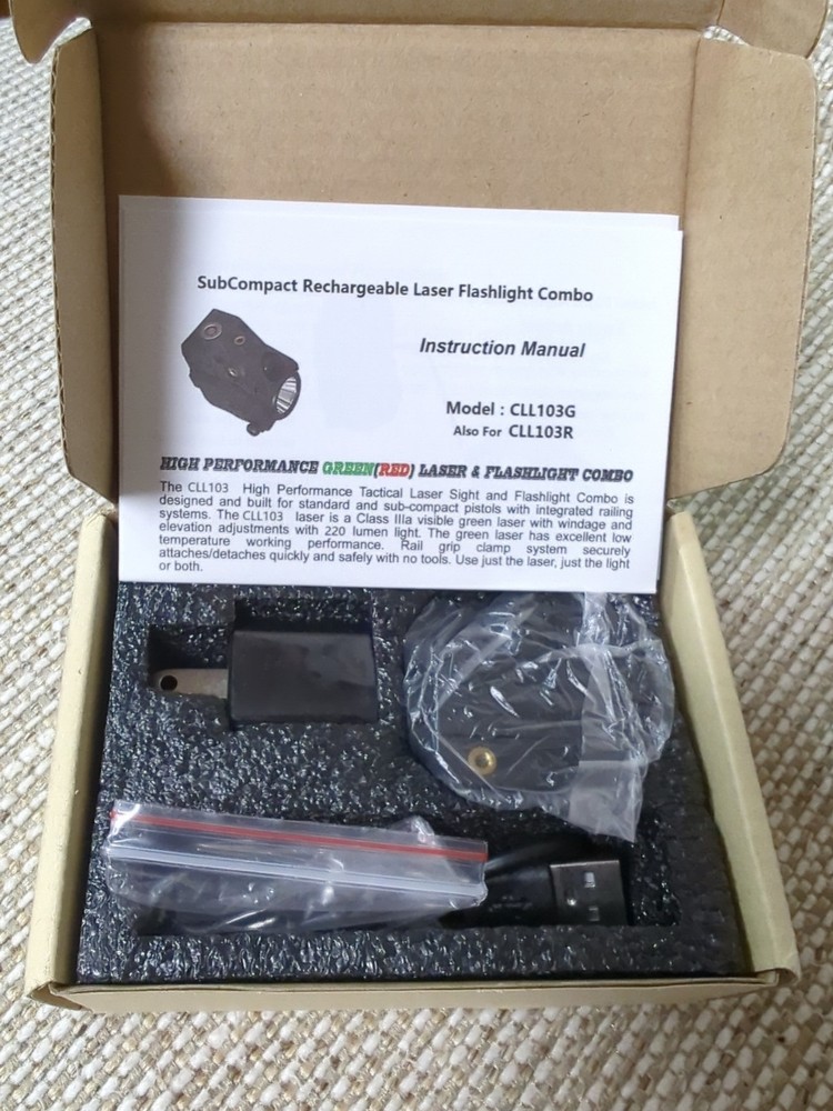 Lasercross Tactical Compact Green Dot Laser Sight,LED Flashlight Combo with 20mm