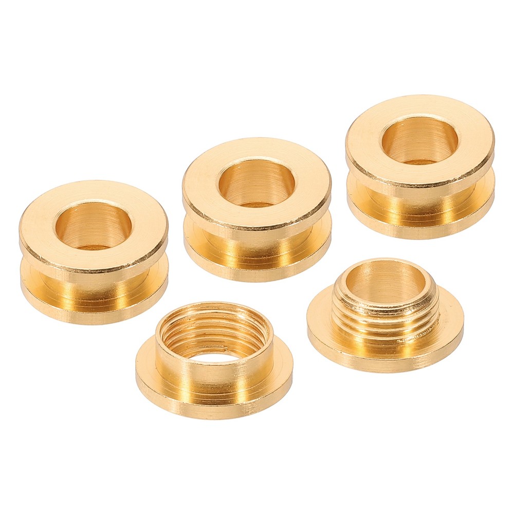 8mm(1/3 Inch) Brass Hole Eyelets, 4 Pcs Flat Grommets, Light Gold