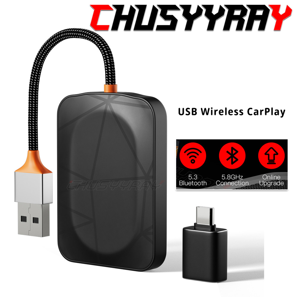 2 in 1 Mini Wireless Apple CarPlay/Android Auto Adapter Dongle USB Plug&Play A