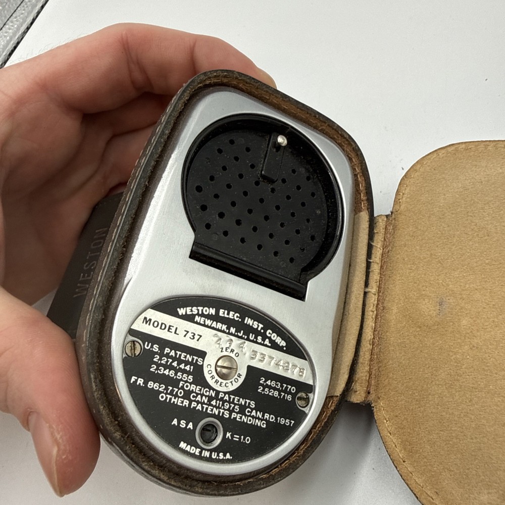 WESTON MASTER III UNIVERSAL EXPOSURE METER MODEL 737 Working Tested Leather Case