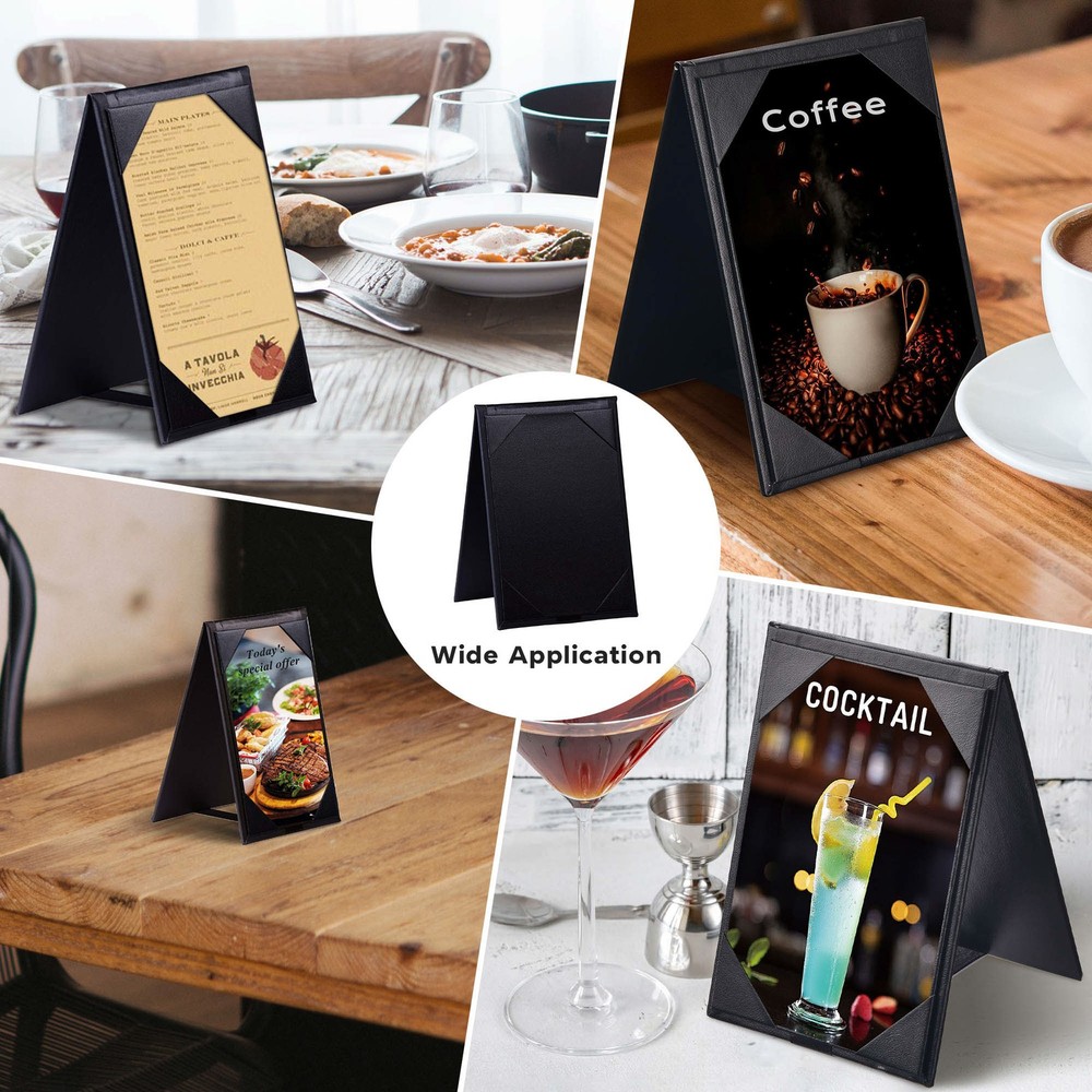 WeChef 20 Pack 4"x6" Double-Sided Menu A-Frame Holder Table Tent Restaurant Cafe