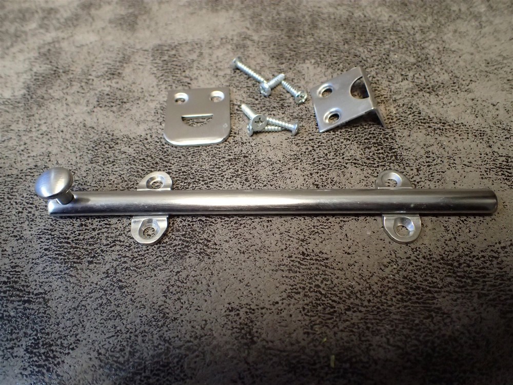 Ives/Schlage 043B26D, 6" Medium-Duty Surface Bolt Solid Brass Satin Chrome (G19)