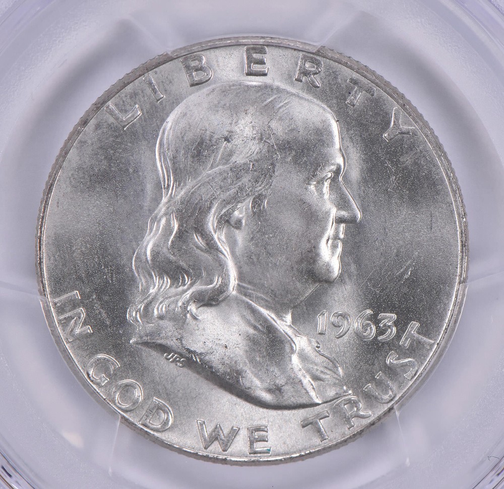 1963-D Franklin Half Dollar MS65 PCGS Blue Label