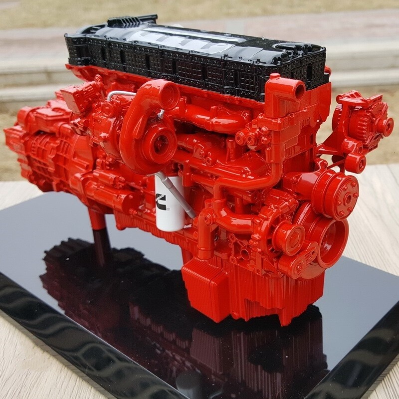 1:10 Cummins M15 Engine Transmission Construct Machine Equipment Diecast Model
