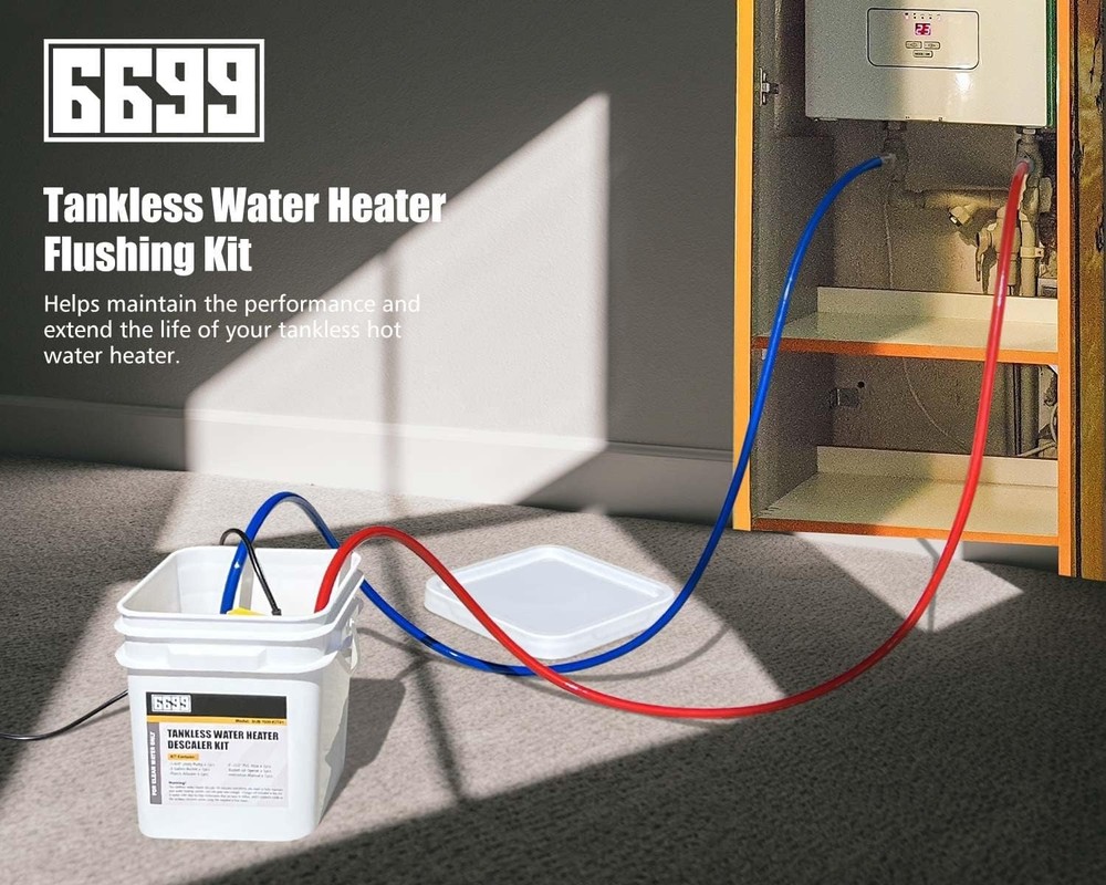 6699 Tankless Water Heater Flushing Kit Includes 1/4HP Submersible Utility Pump