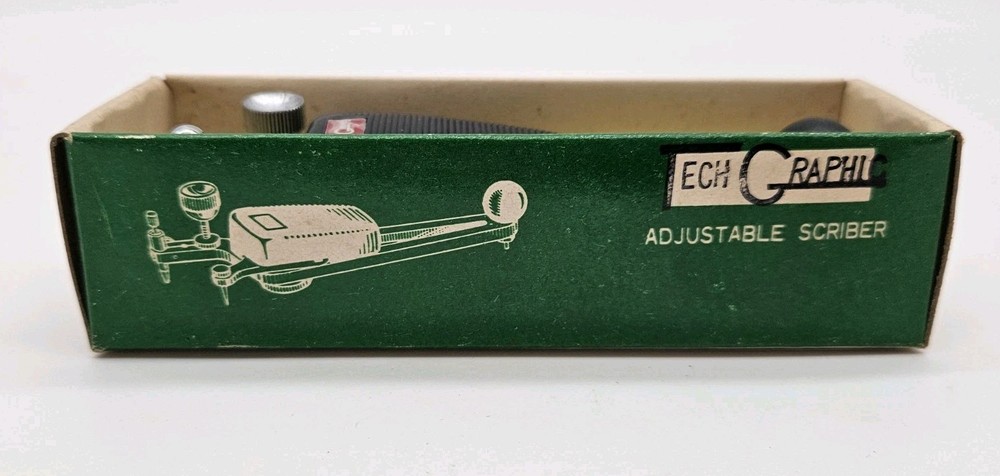 Vintage Tech Graphic Adjustable Scriber Made In JAPAN in Box