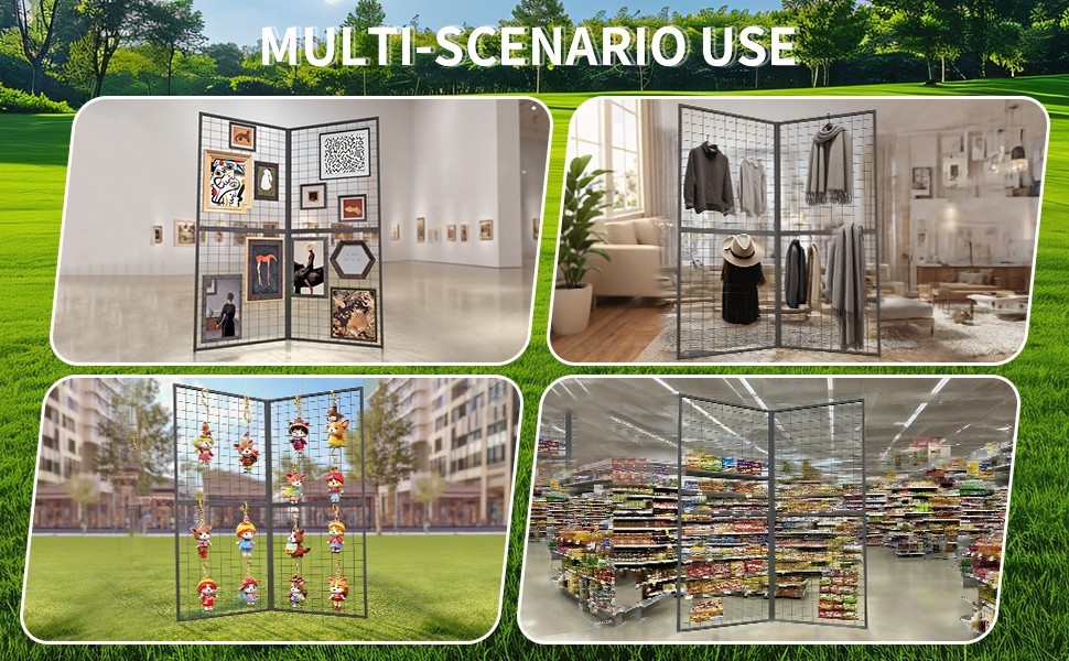 Display Grid Rack 2x5 ft Panel Detachable Stand Craft Art Gridwall Z Unit Tower