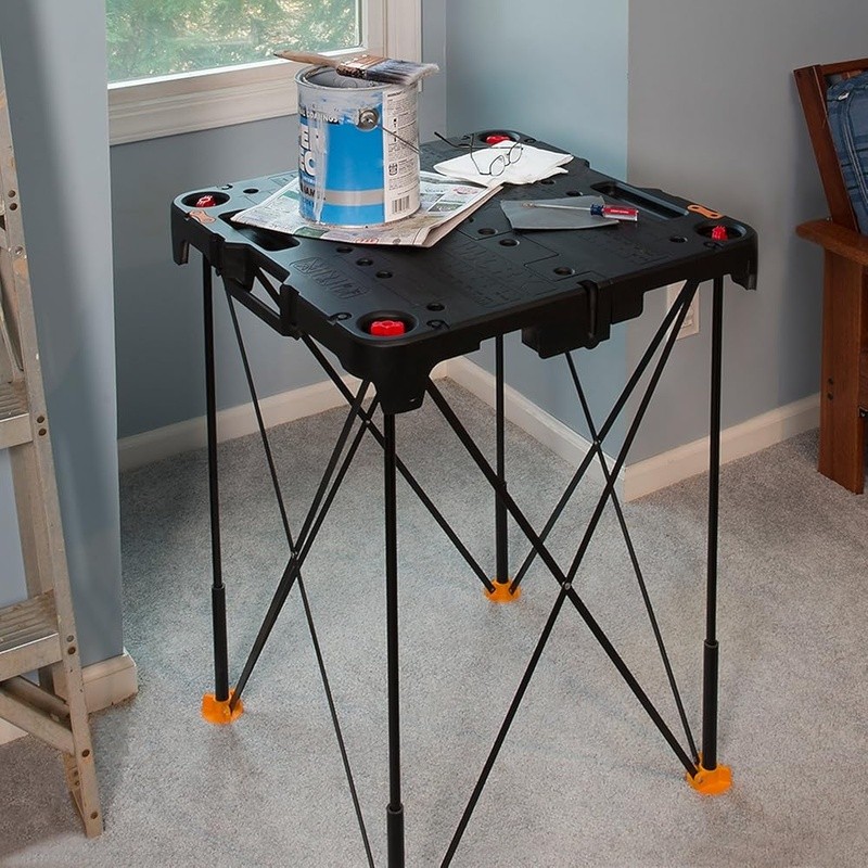 Lightweight Portable Workbench 300lbs Capacity Sturdy Legs Easy Storage Clamps