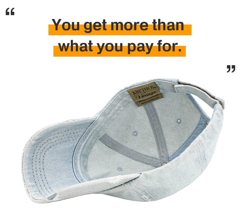 KBV-Basic LDM Vintage Washed Distressed Cotton Dad Hat Baseball Cap Adjustable