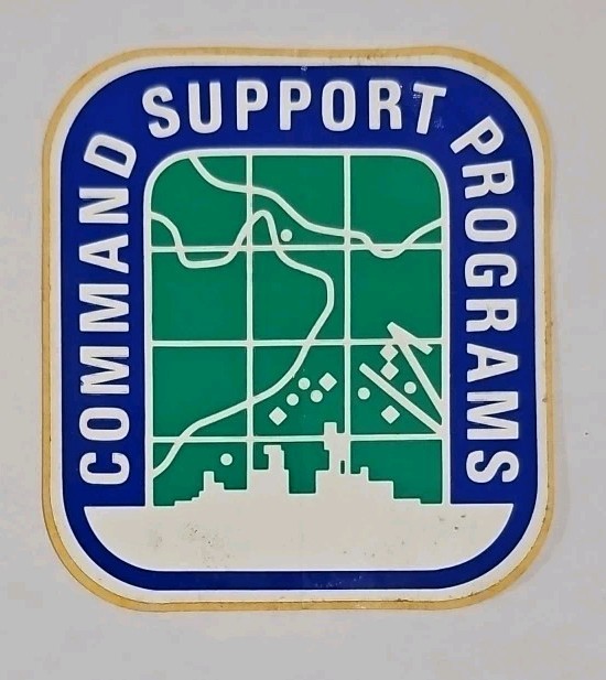 US Navy COMMAND SUPPORT PROGRAMS Sticker UNUSED 3" HTF SCARCE VINTAGE