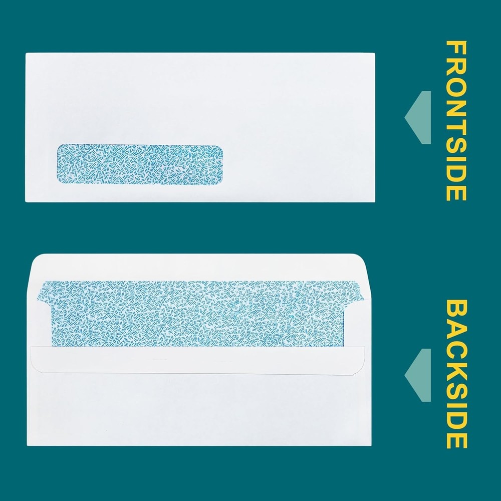 Effortless Secure Mailing - 20 Self-Seal Left Window Envelopes - White Size 10