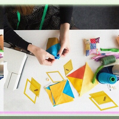 Three-Piece Rhombus Quilt Sewing Templates