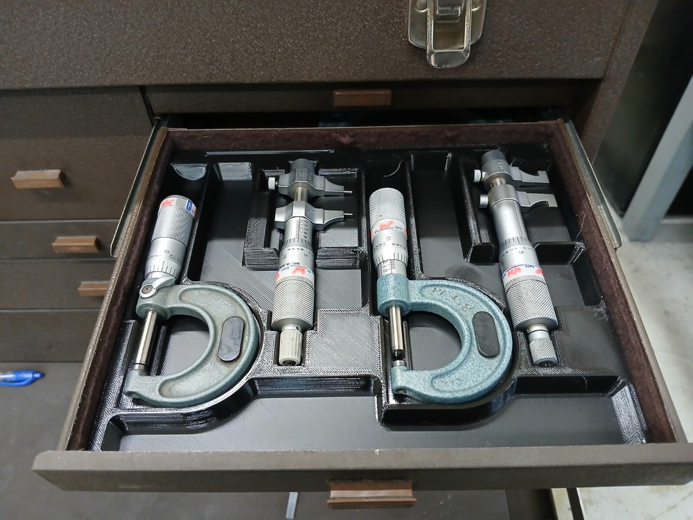 Drawer organizer - Kennedy Machinist Toolbox - For Mitutoyo Micrometers