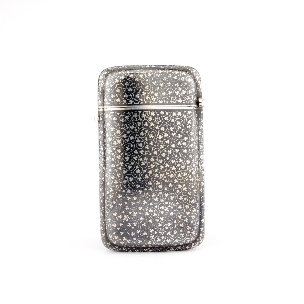 Rare Georg Adam Scheid GAS Solid Silver & Niello Cigarette Case