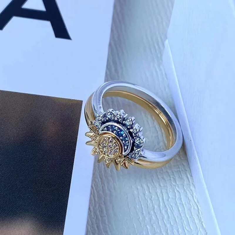 Celestial Sun And Moon Rings Set