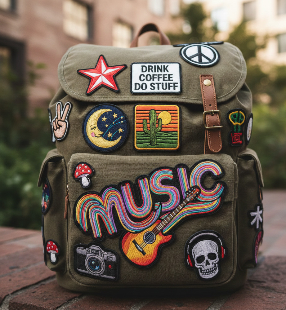 Iron-on goose patch, embroidered goose patch