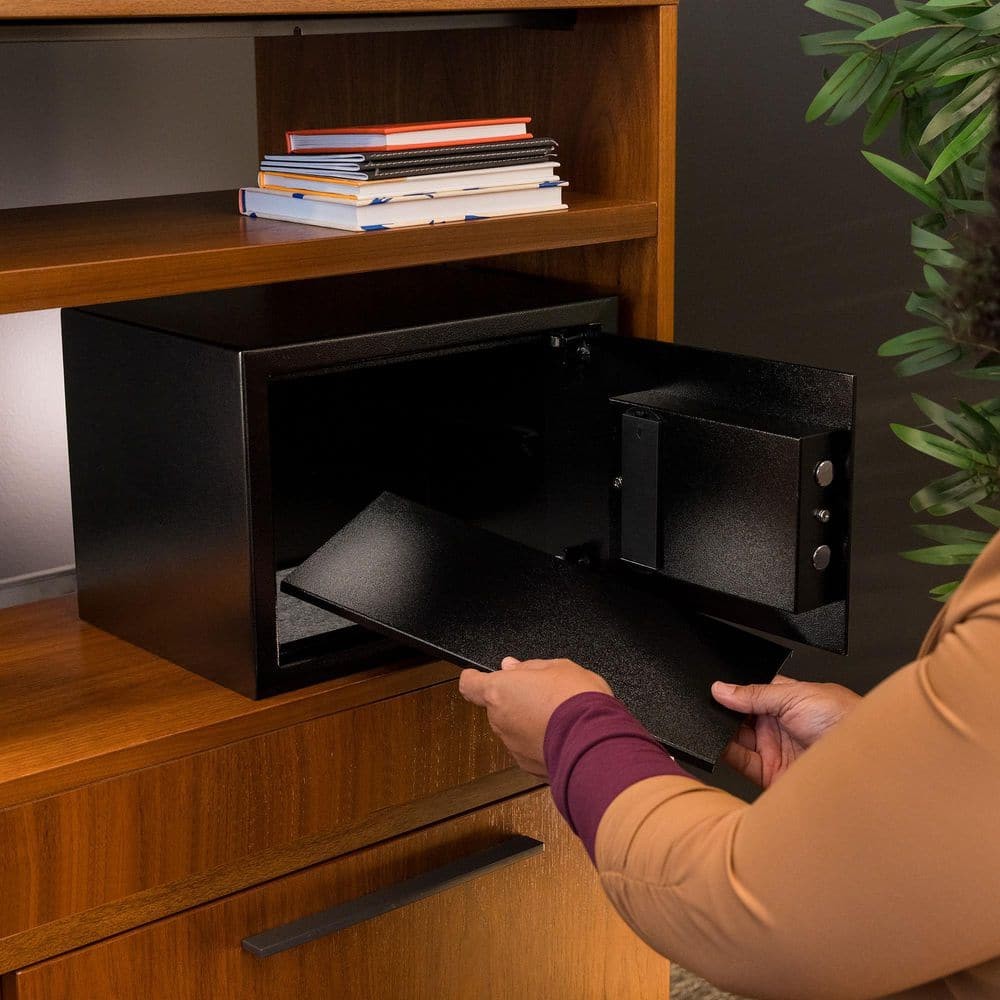 MAXSafes 0.5 cu. ft. Safe with Electronic Keypad Lock Access Black