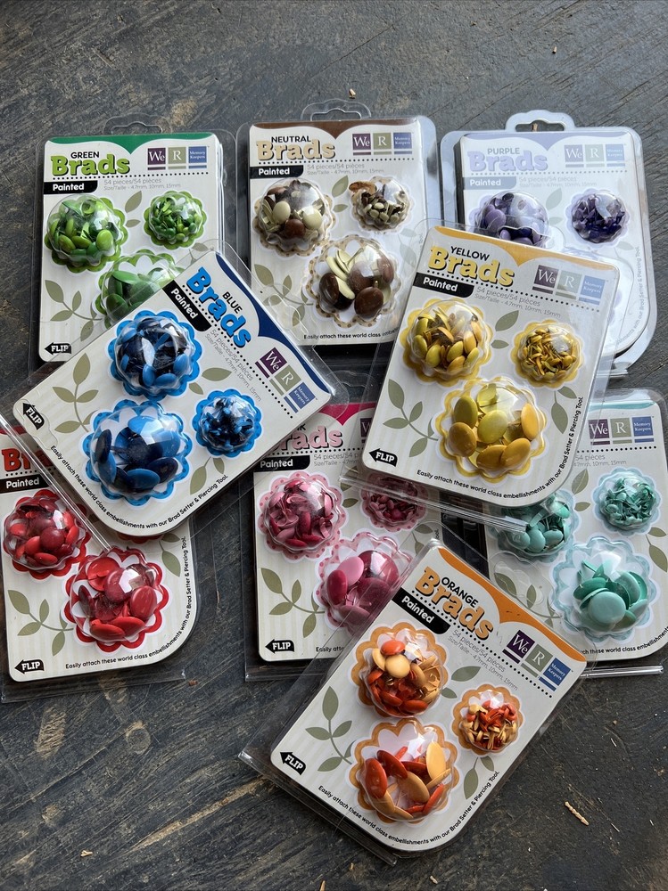 We R Memory Keepers 54/Pack Brads-painted
