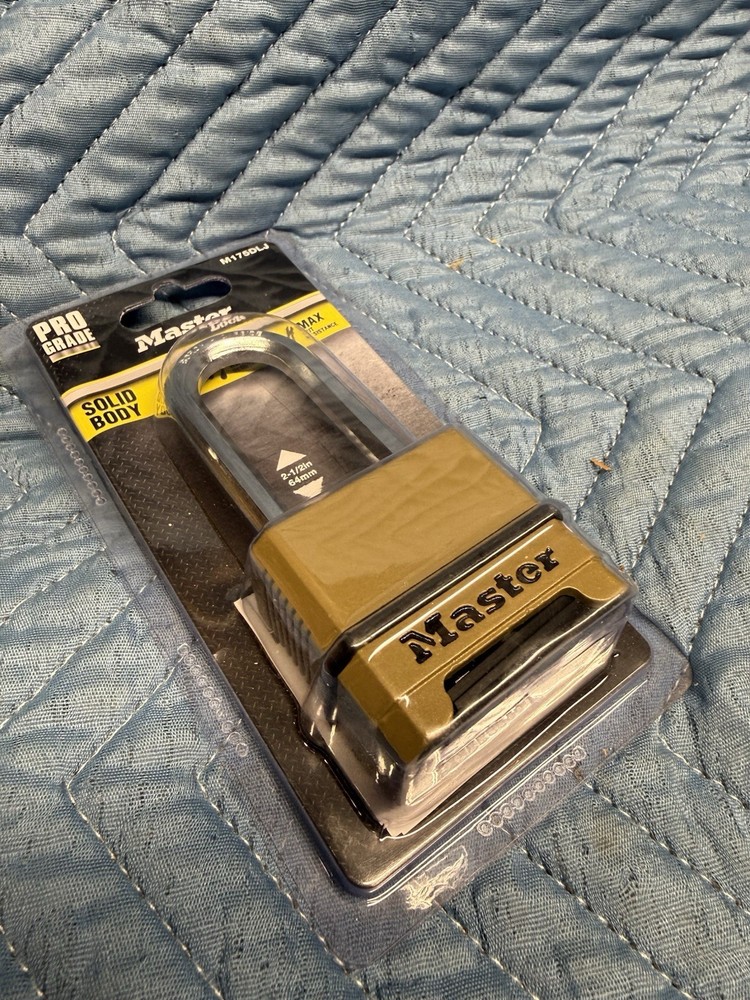 Master Lock M175DLJ Gold Combination Padlock Max Cut Resistance Set Your Code