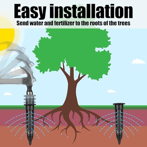 6 Pack Garden Watering Stake Large UV-Protected ABS Plastic Deep Root 8 Inch 1