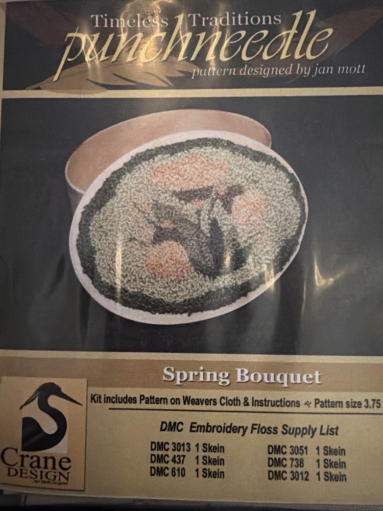 Timeless Traditions Spring Bouquet Punchneedle Kit Jan Mott