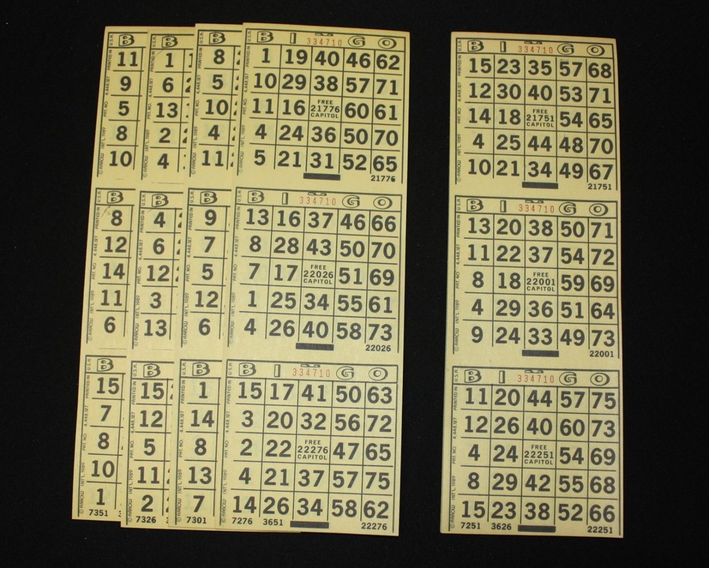 BINGO PAPER Cards Sheets 3 on 1 Yellow Solid - 100 sheets