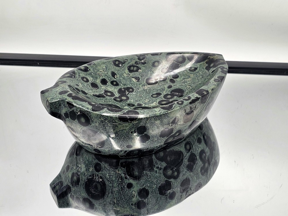Large Kambaba Jasper Crystal Leaf Bowl (#5)