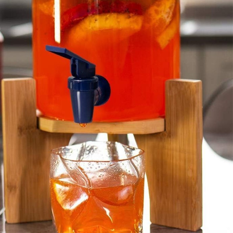 2Set Reusable Dispenser Tap Set, Plastic Replacement Cooler Faucet Blue