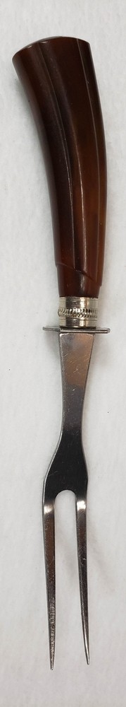 Vintage Meat Fork Plastic Celluloid Handle