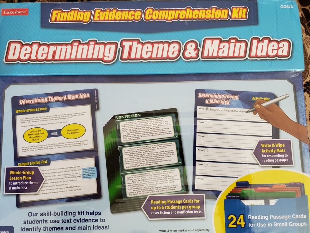 Finding Evidence Comprehension Kit Determining Theme & Main Idea Gr 4-5
