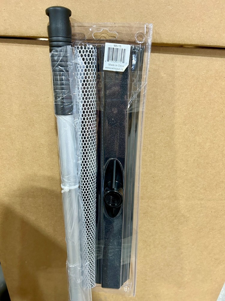 Winco Window Squeegee with Telescopic Handle, 15-Inch WS-15