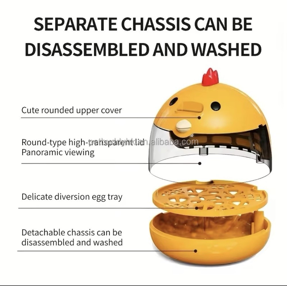 Incubator for Hatching Eggs-4 Egg Capacity Temperature Control, 360° Viewing
