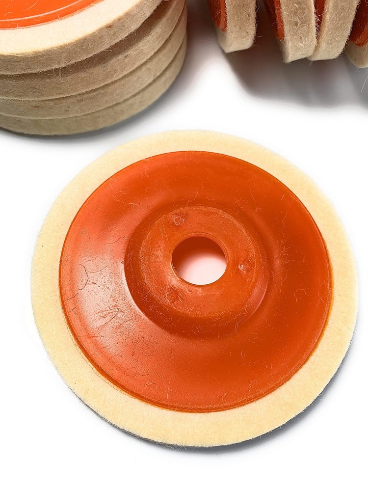 Wool Felt Disc Polishing Buffing Wheel Felt Pad for Angle Grinder 10 Pack (4 ...