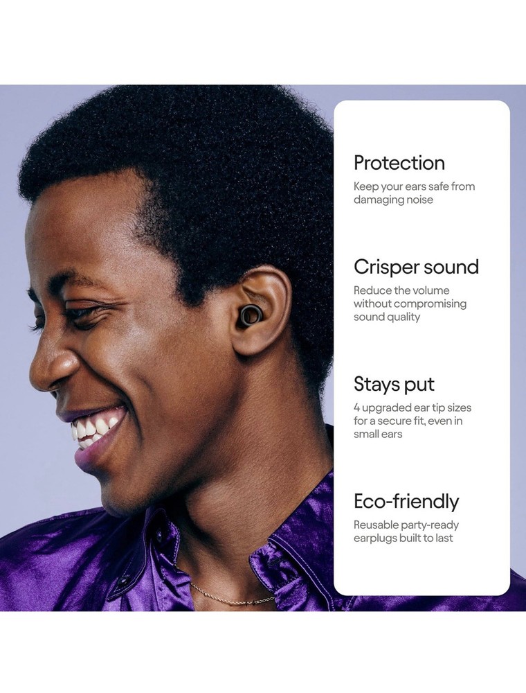 Loop Experience 2 Ear Plugs – 17dB Noise Reduction Earplugs, Rose Gold