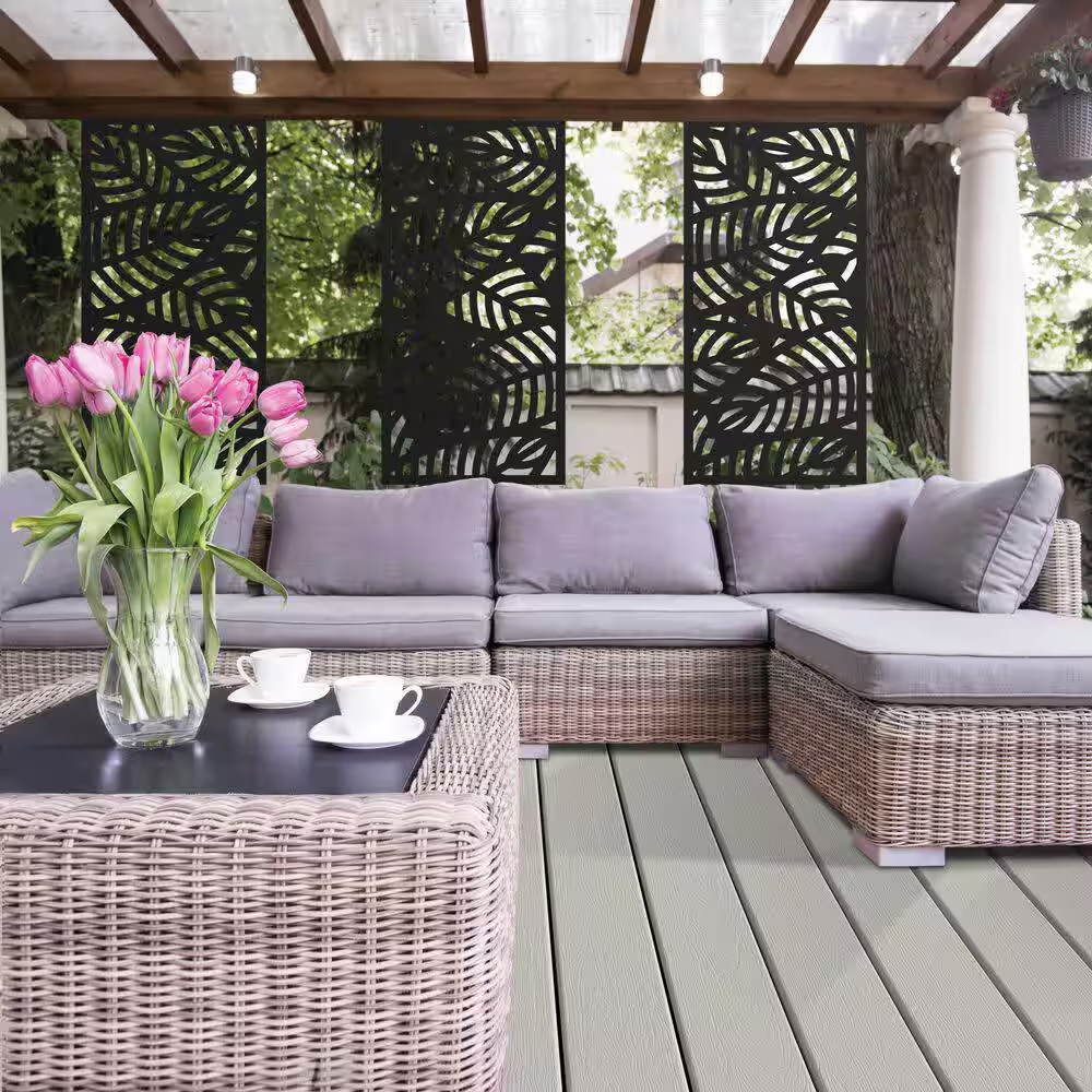 2 Ft. X 4 Ft. Sanibel Black Polypropylene Decorative Screen Panel