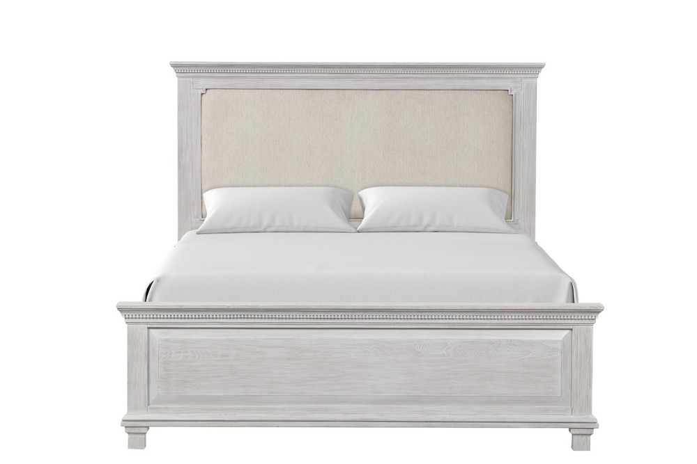 Transitional Style Eastern King 1pc Bed Set Weathered Gray Finish