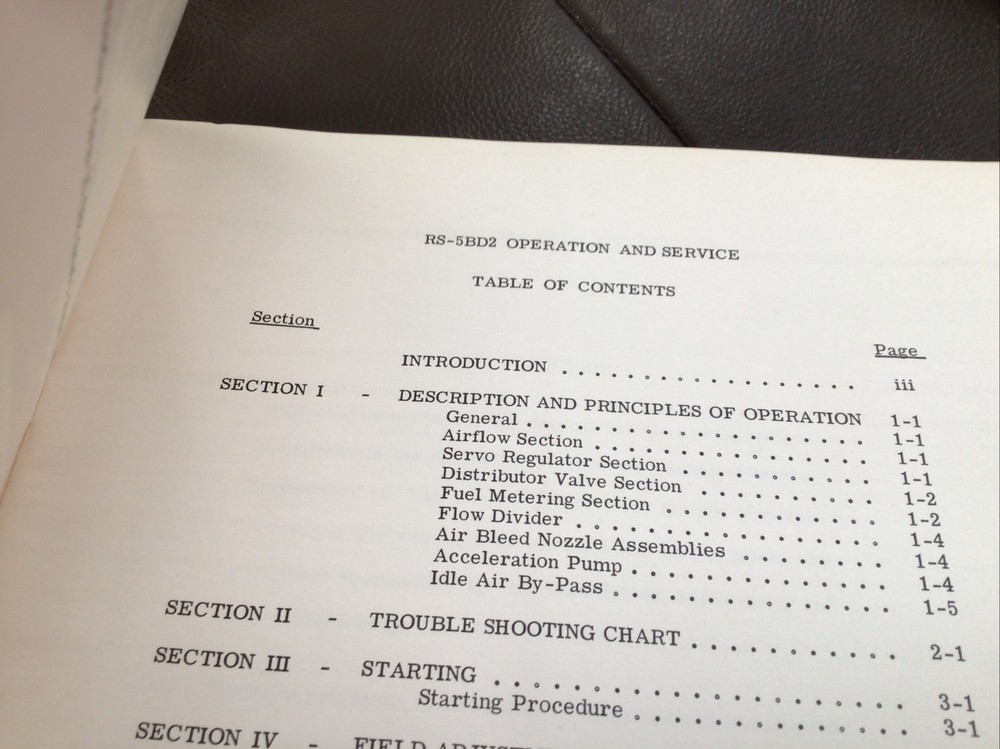 Bendix RS-5BD2 Fuel Injection Operation & Service Manual
