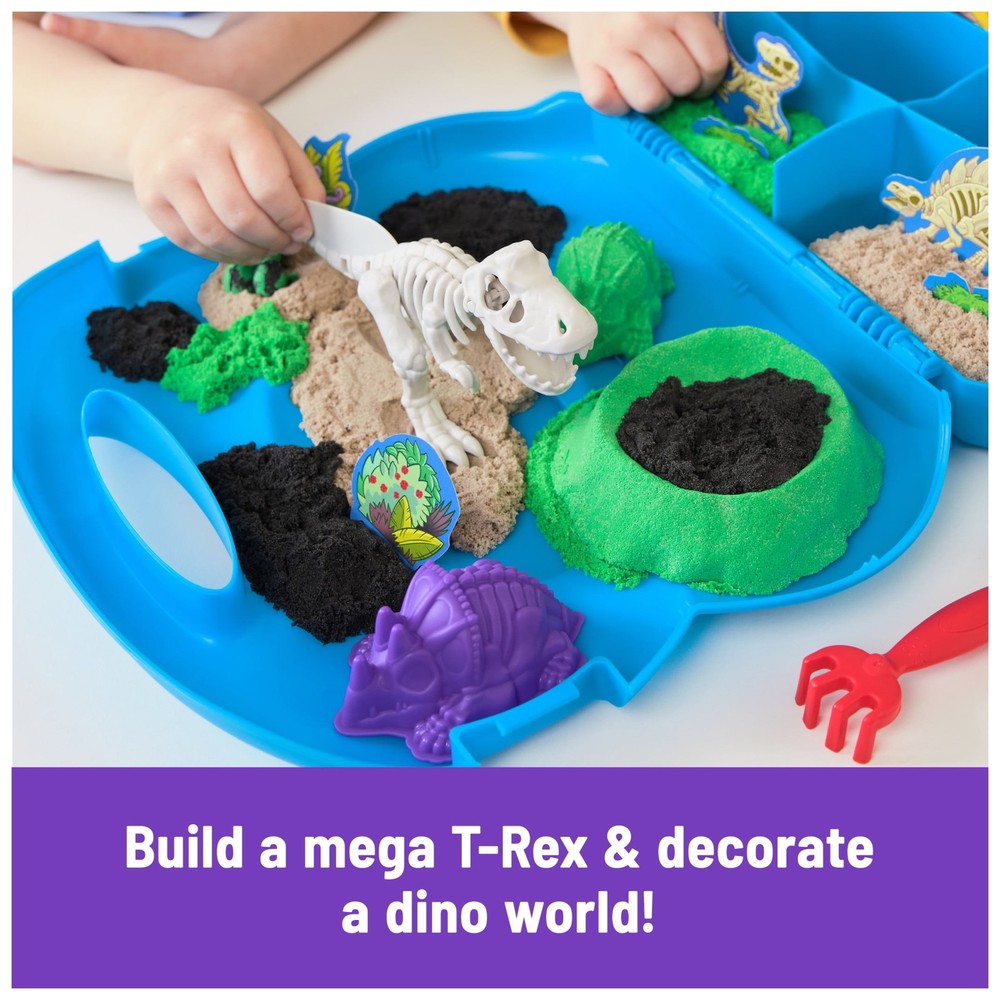 Kinetic Sand, T-Rex Dig Set with 1.5lbs Play Sand & Tools