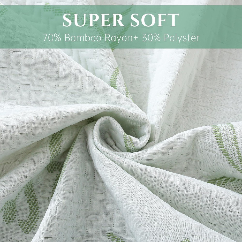 Full Size Waterproof Mattress Protector, Soft & Breathable Mattress Protector...