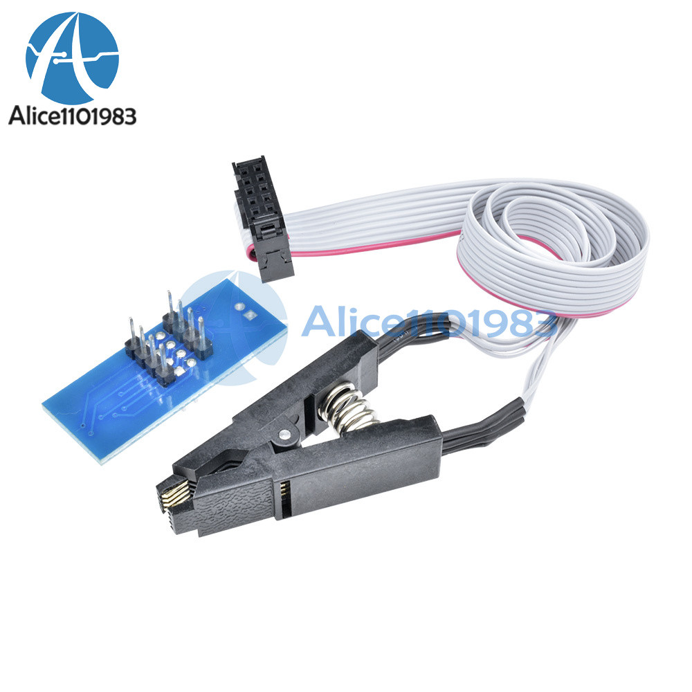 SOIC8 SOP8 Flash Chip IC Test Clips Socket Adpter BIOS/24/25/93 Programmer