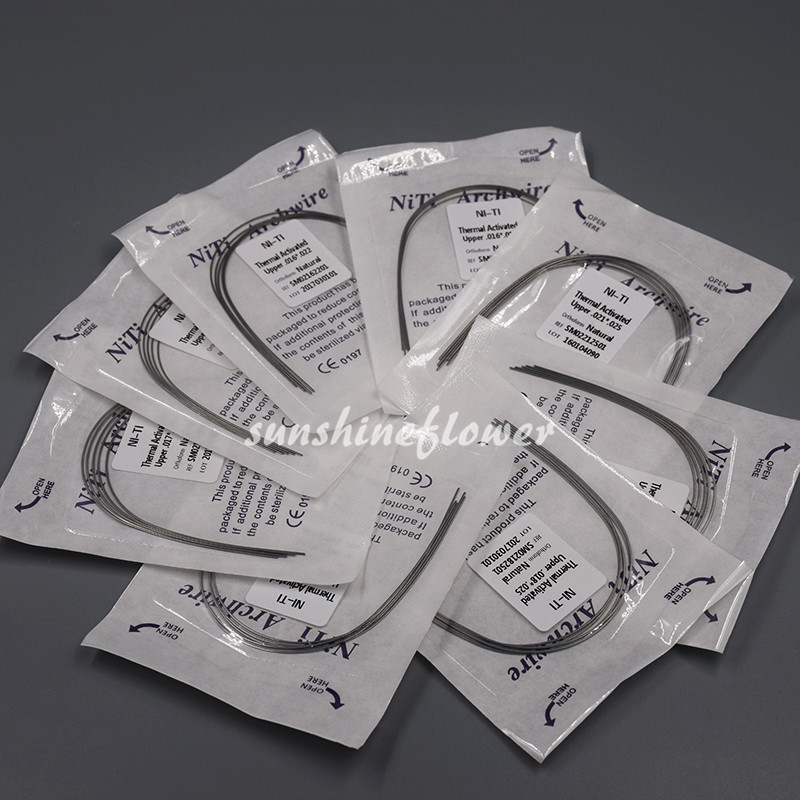 Dental Orthodonic Niti Heat Thermal Activated Rectangular Ovoid/Square/Natural
