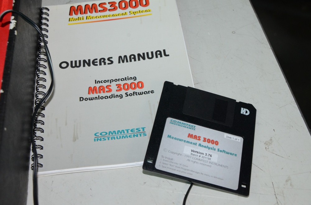 CommTest MMS3000 T6V4 Data Logger Graphing Measurement System & Software Disc