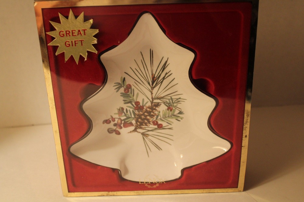 Lenox "Etchings" Tree Candy Dish - NIB/Good Condition
