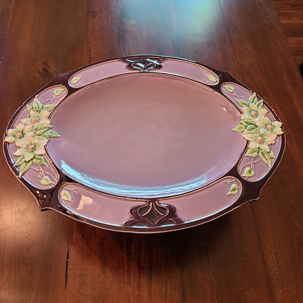 1880's Majolica Fruit/ Cake Stand