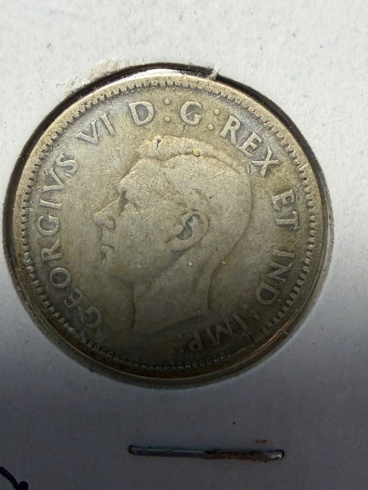 1943 Canadian 10-cent silver coin